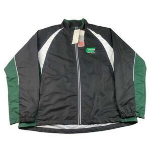 Elevate Sport Jacket Men XL‎ Black Zip Front Mesh Lined Logo Embroidery Running